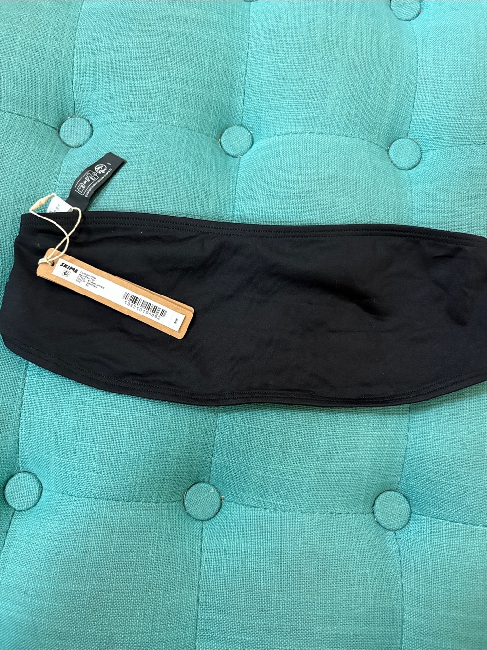 Skims classic swim Black Bandeau Tube Top - Strapless size XS-New!